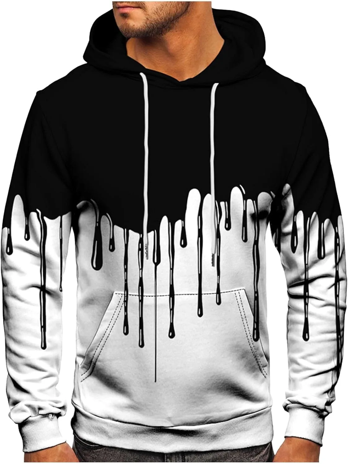 

GOFULY мужской худи с 3D принтом, легкий, с карманами