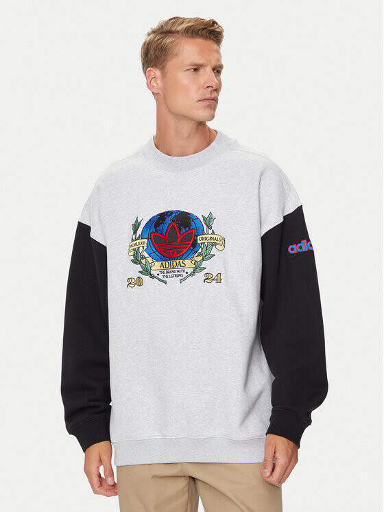 

Толстовка regular fit Adidas, серый