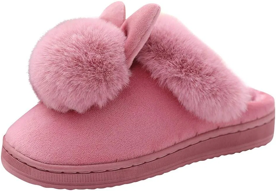 Hausschuhe Damen Warm - Süße Plüsch Furry Flauschige Домашние тапочки Warme Männer Aesthetic Lustig Hauspantoffeln Winter Offen Hausschlappen F SKFLABOOF, 016A Red