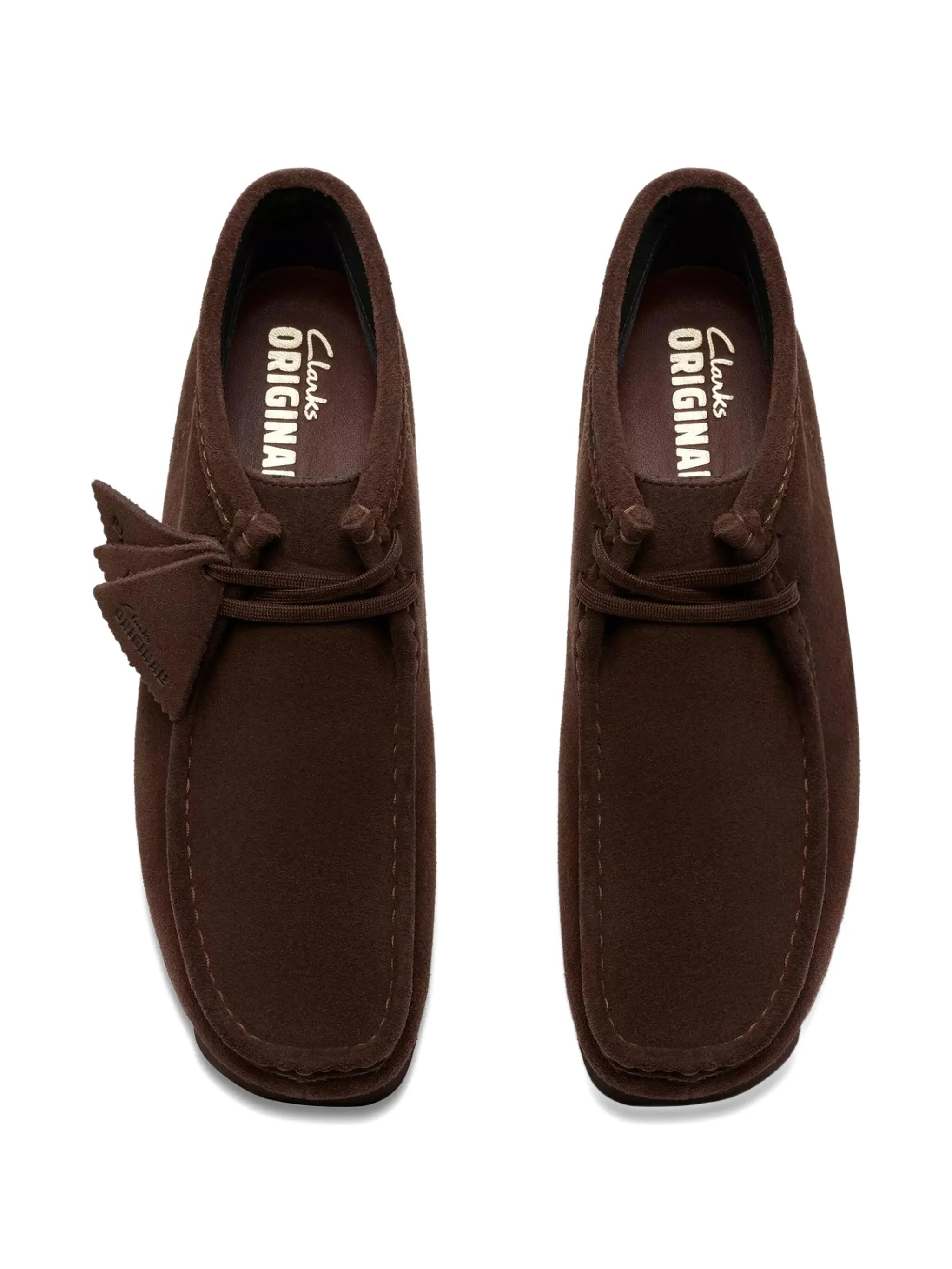 Замшевые ботинки на шнуровке Clarks Originals, коричневый — фото 4
