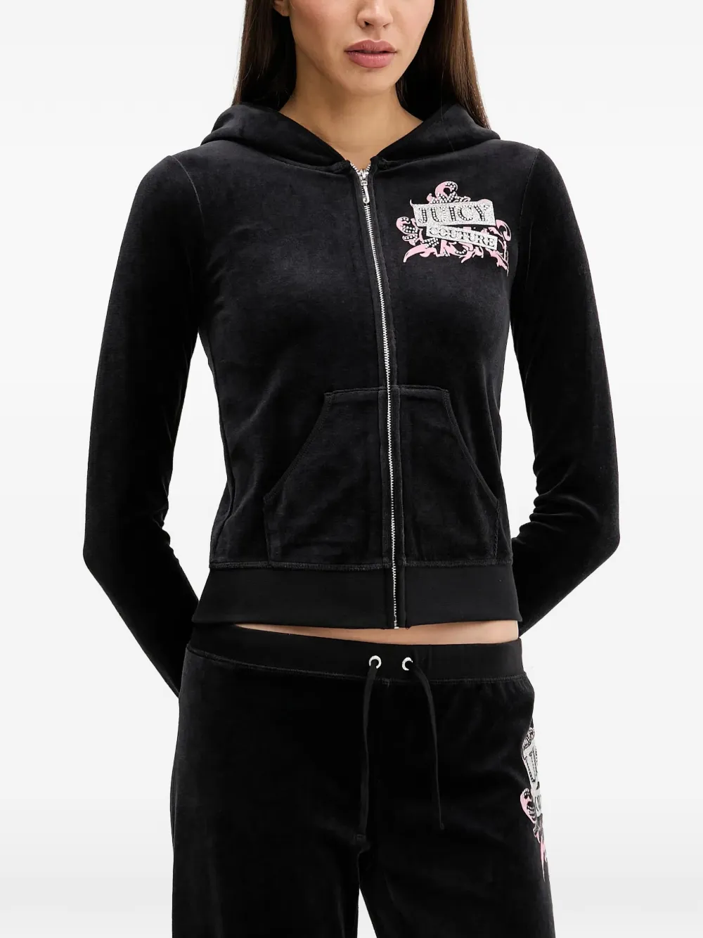 

Худи на молнии Wrap You Up Juicy Couture, черный