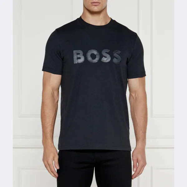 

Футболка свободного кроя с зубцами Boss, черный
