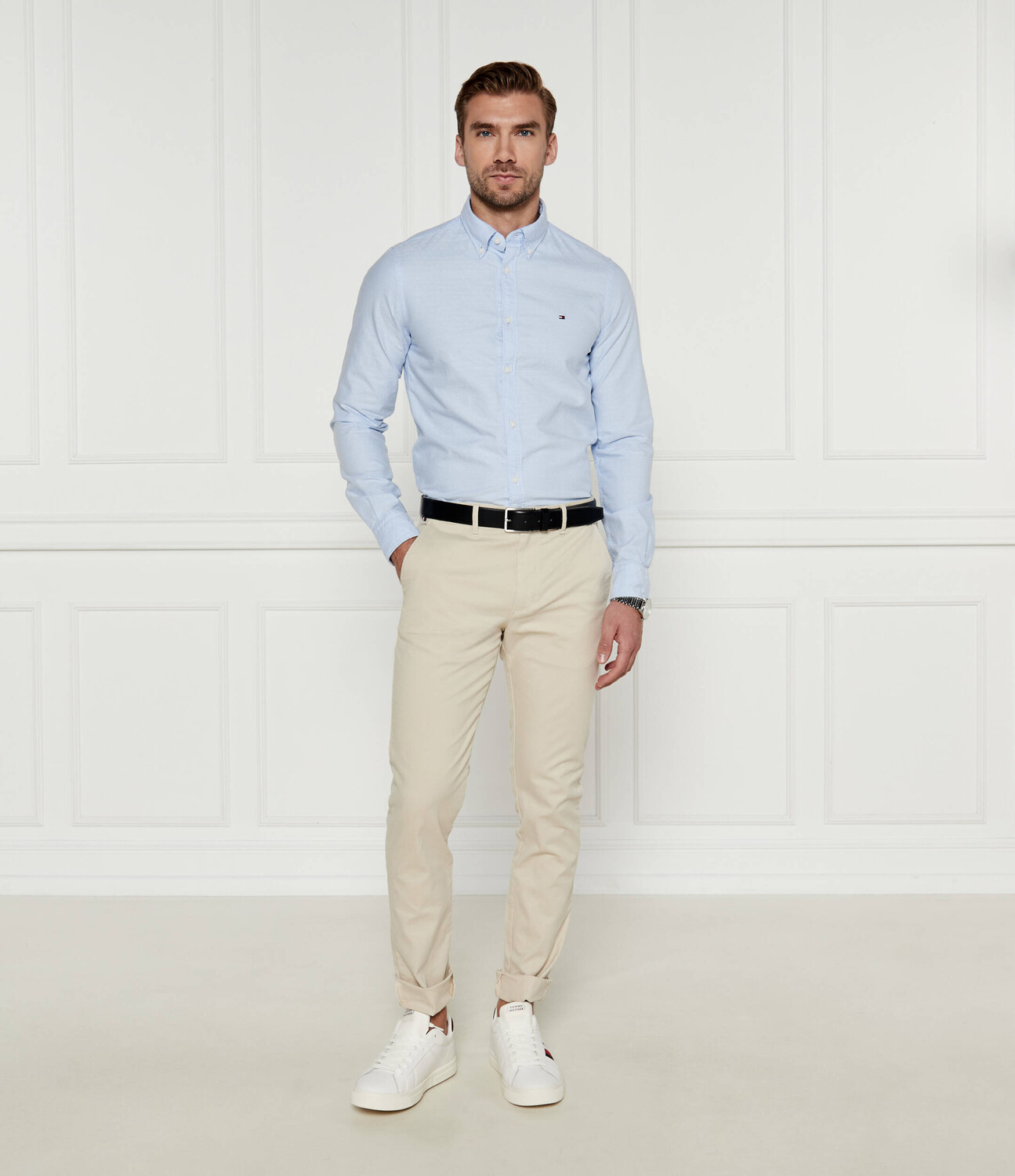 Рубашка Tommy Hilfiger OXFORD Slim Fit, бирюзовый — фото 2