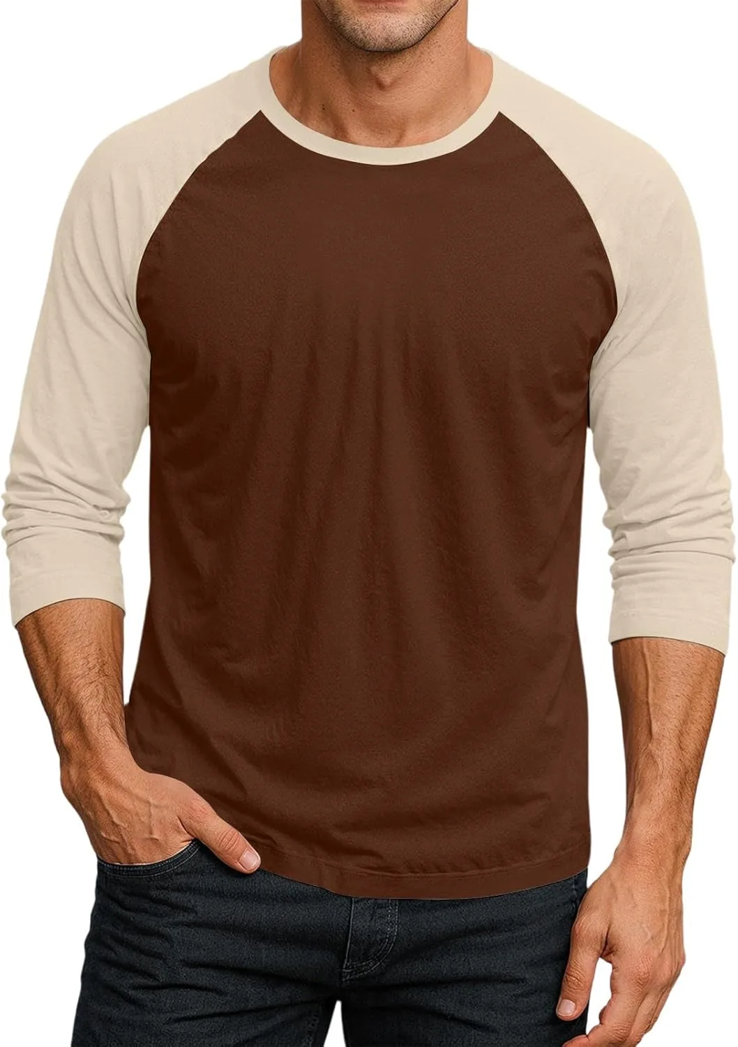 

Мужская футболка Wenkomg1 с рукавом реглан 3/4