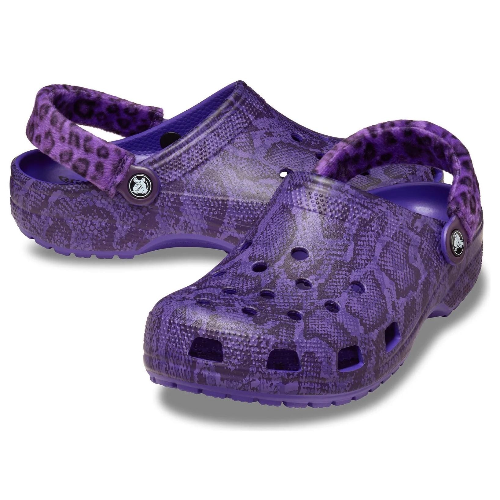 Сандалии (WMNS) Crocs x Stray Rats Classic Clog 'Ultraviolet Snakeskin' — фото 3