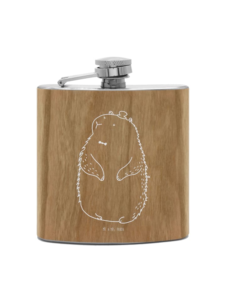 

Mr. & Mrs. Panda Коричневая фляжка с изображением сурка, без надписи