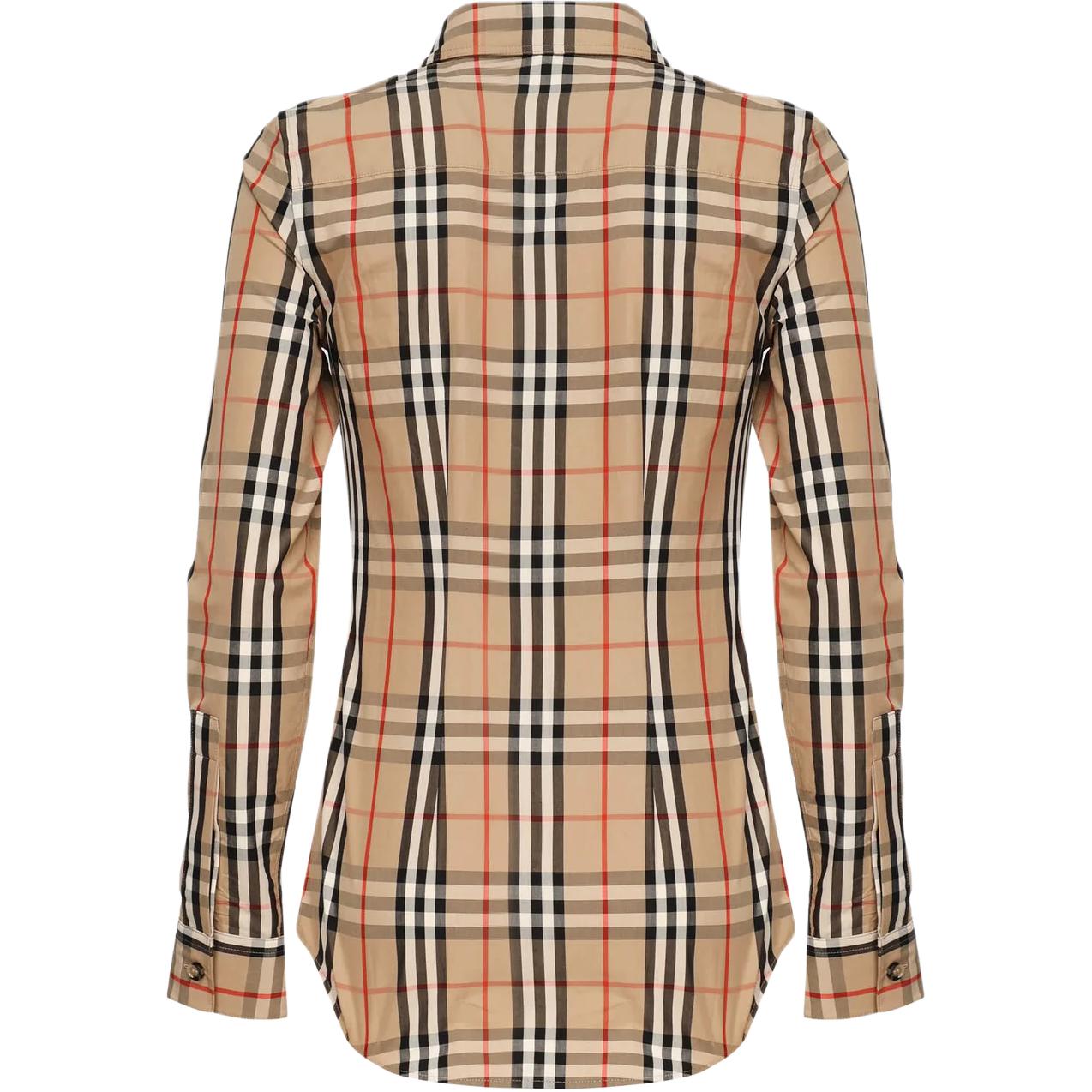 Рубашка Burberry, мужская, клетка хаки, хаки — фото 3