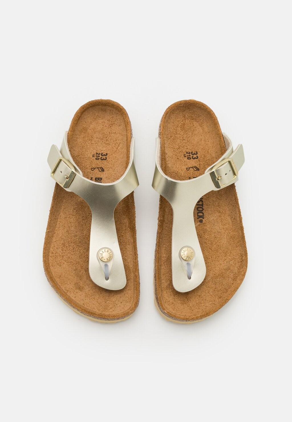 Сандалии GIZEH KIDS Birkenstock, цвет electric metallic gold — фото 4