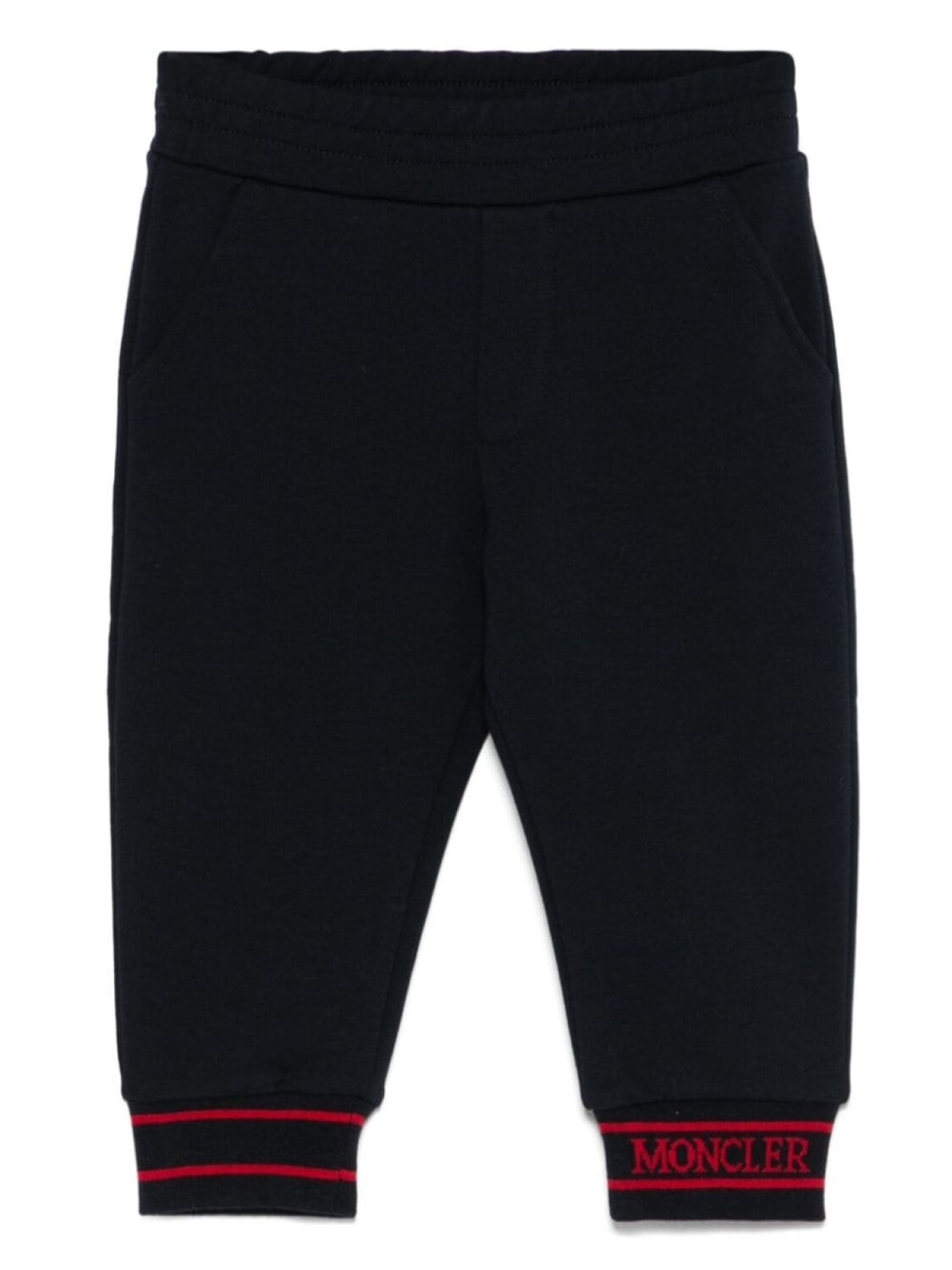 

Moncler Enfant спортивные брюки с жаккардовым логотипом, синий