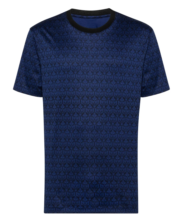 

Футболка с круглым вырезом и изображением льва. Billionaire, синий