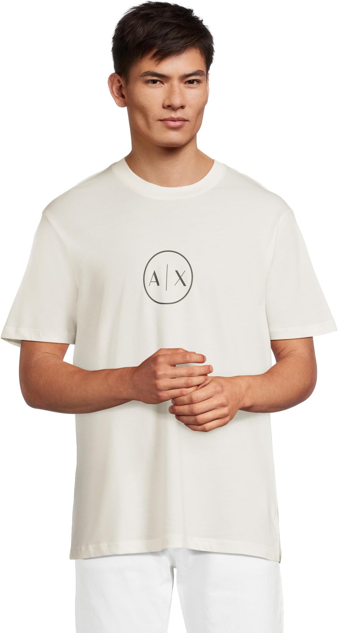 

Футболка Armani Exchange Circle Chest Logo T-shirt, цвет Off White