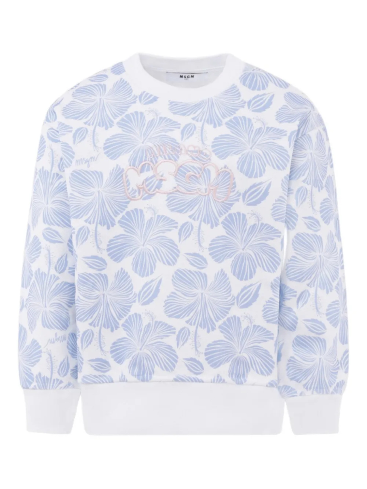 

Толстовка с цветочным принтом MSGM Kids, синий