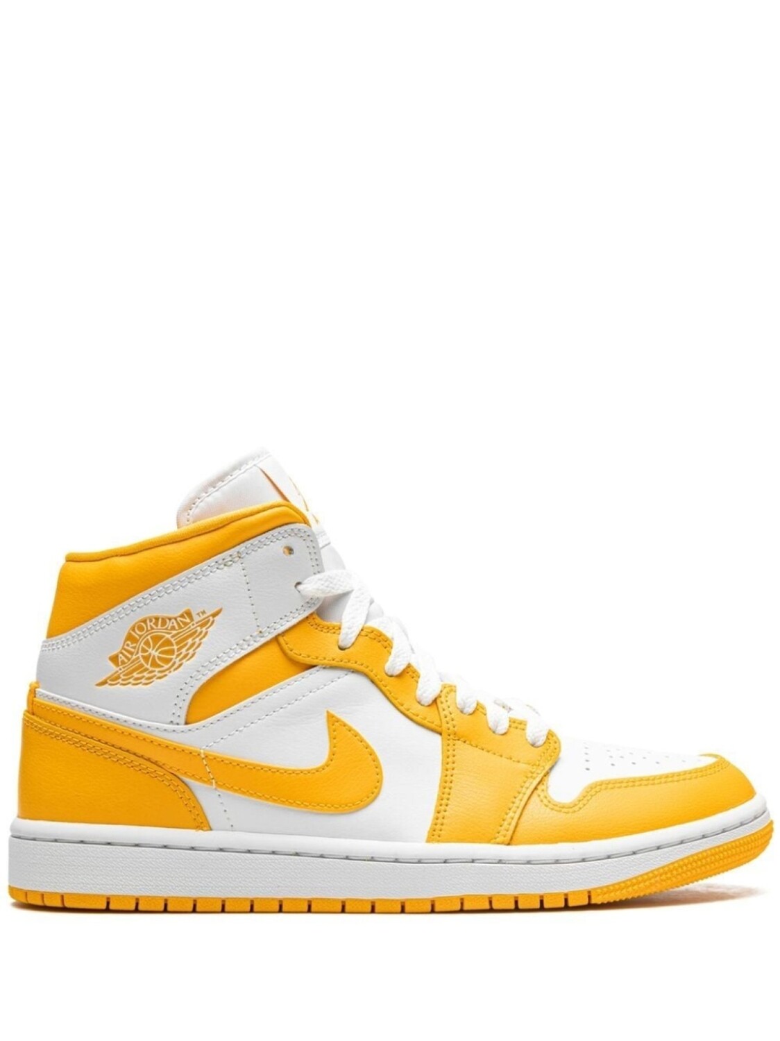 

Кроссовки 1 Mid White / University Gold Jordan, желтый