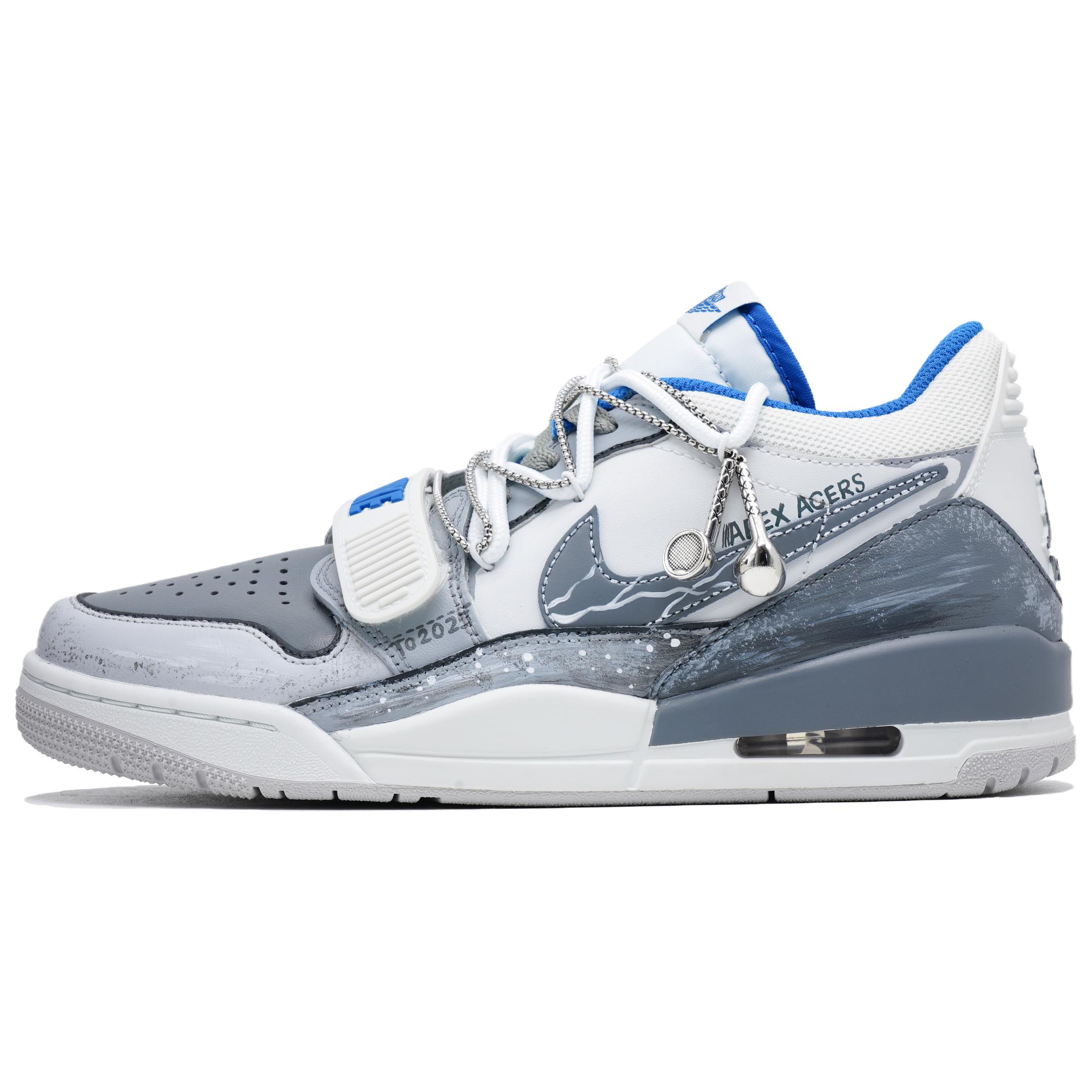 

Jordan Баскетбольные кроссовки Legacy 312 Low Top, мужские, белые, серые