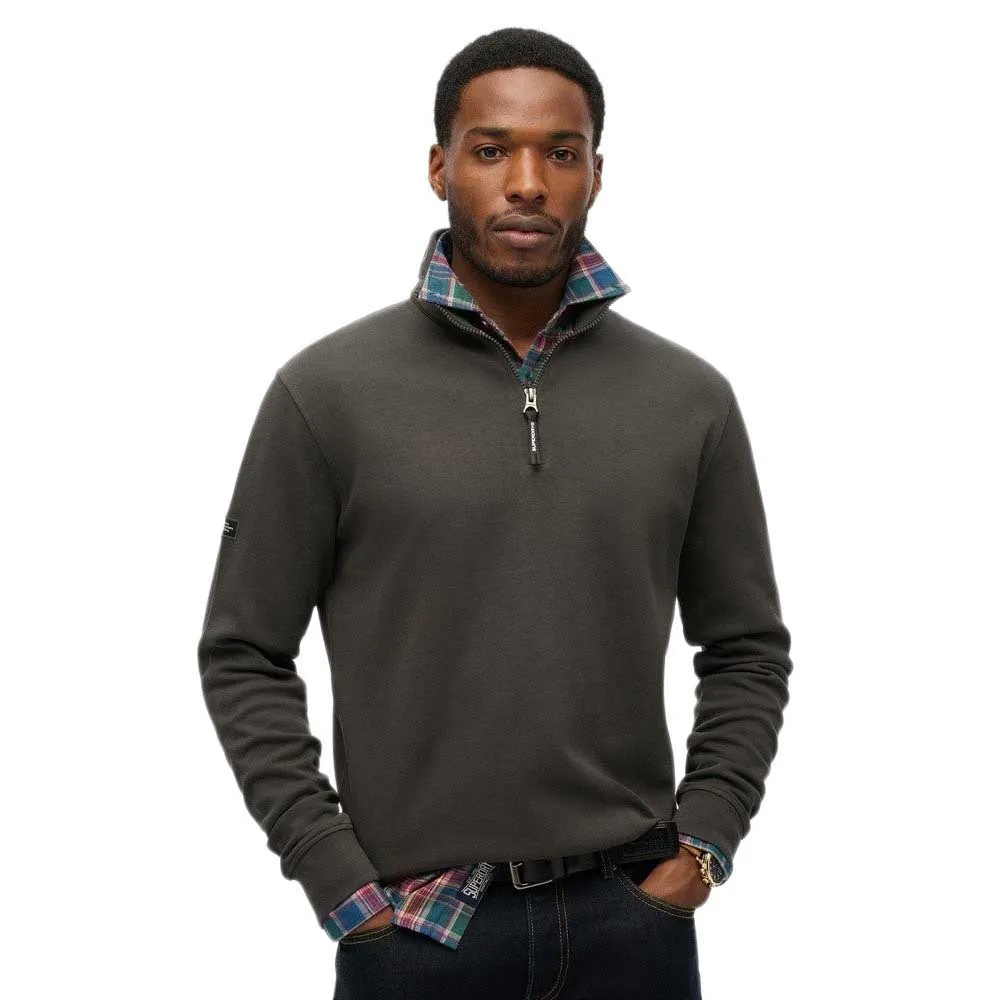 

Свитер Superdry Utility Logo Henley half zip, серый