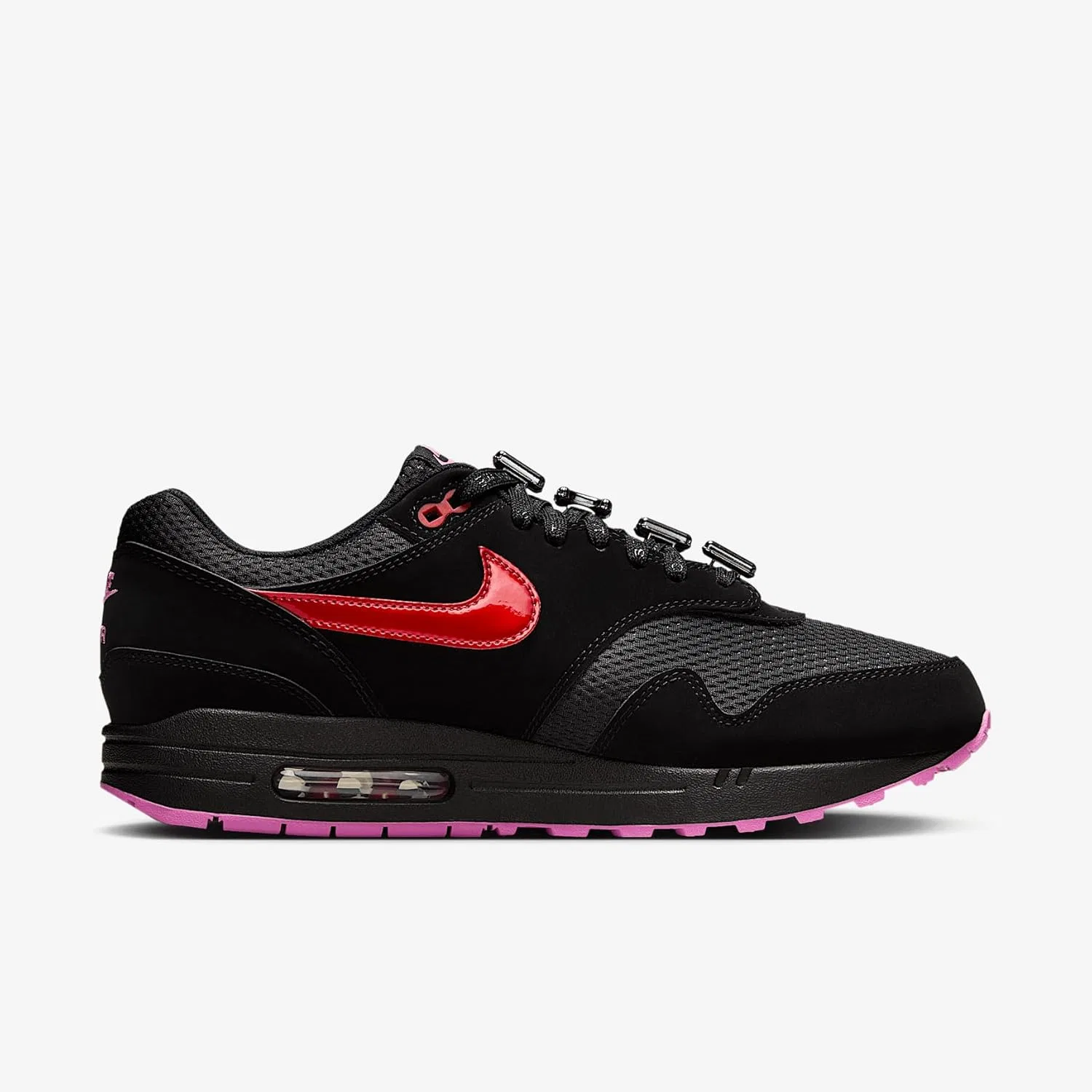 Мужские кроссовки NIKE Air Max 1 Premium, Black Playful Pink University Red — фото 3