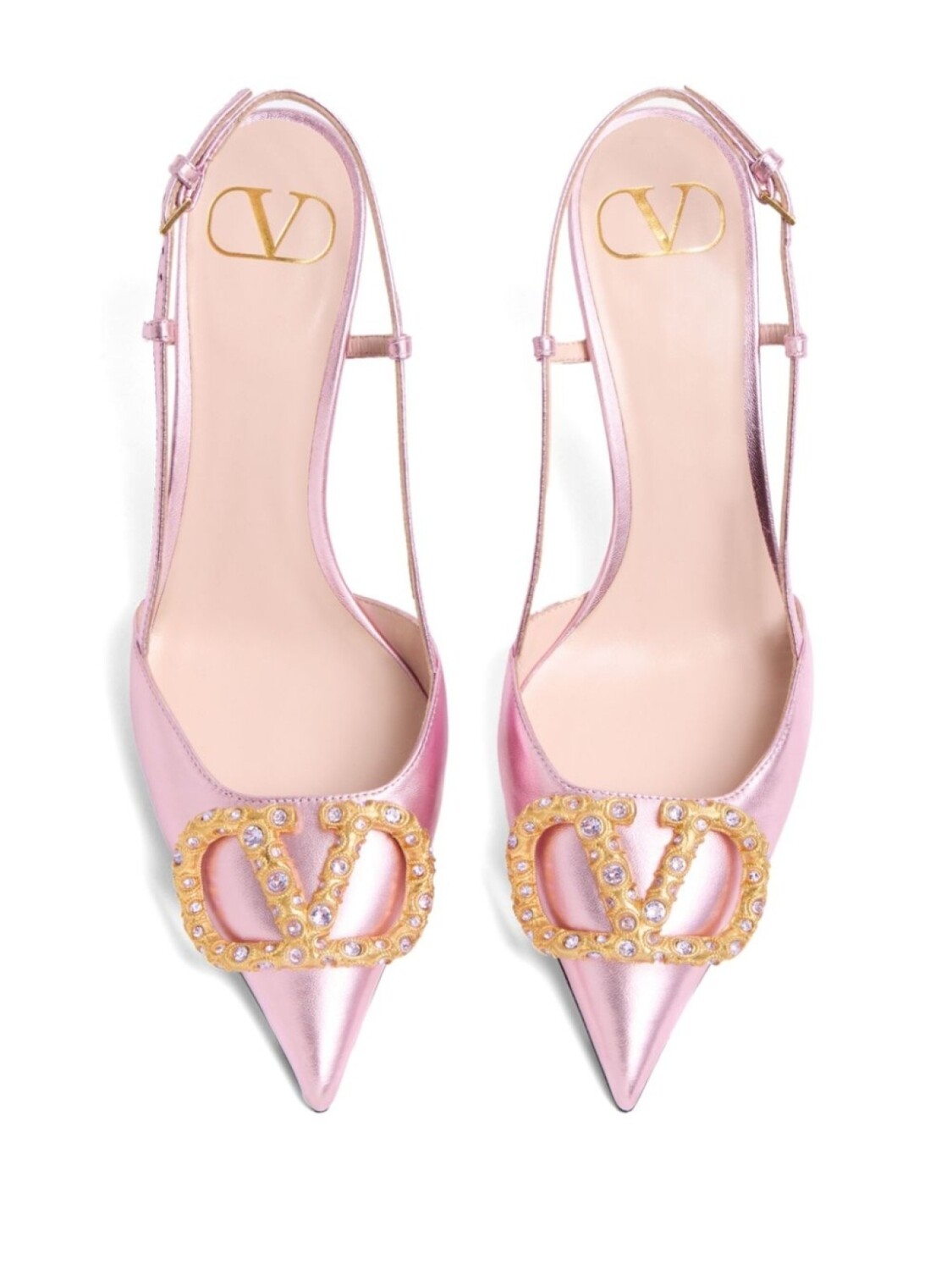 Туфли с логотипом VLogo Signature Valentino Garavani, розовый — фото 4