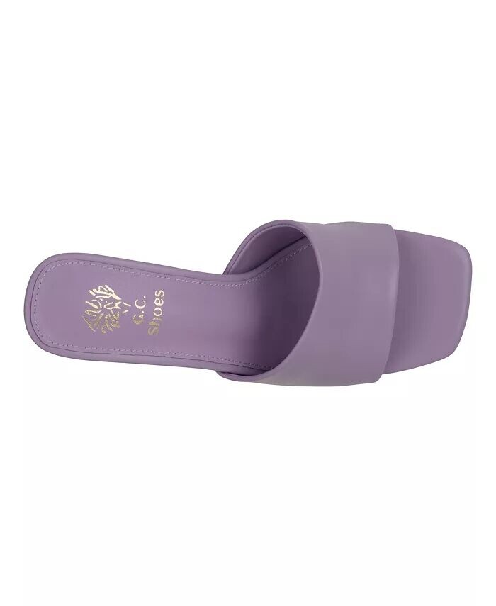 Женские модельные босоножки на блочном каблуке с квадратным носком Soho GC Shoes, фиолетовый — фото 4