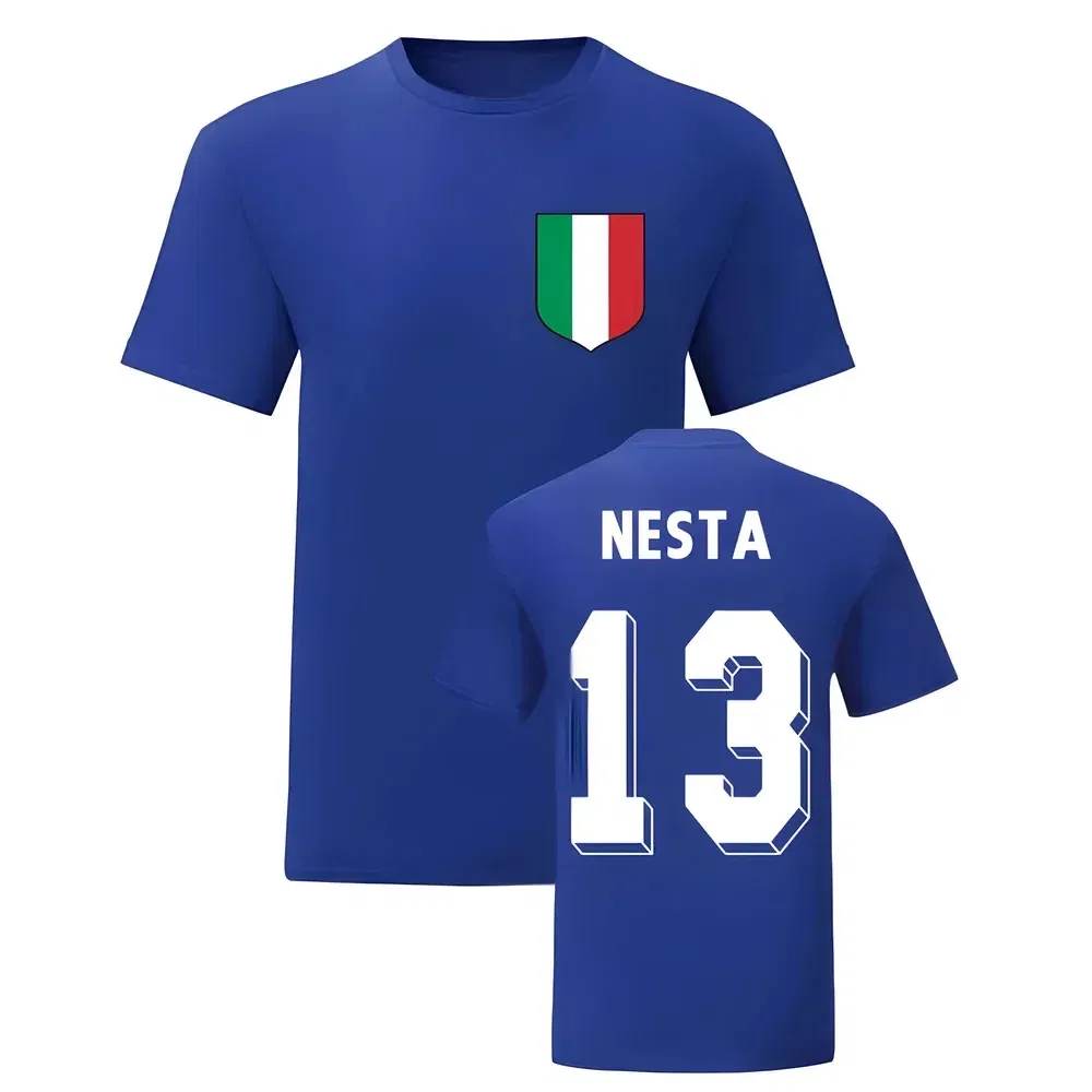 Футболка футбольная Alessandro Nesta Italy, синий