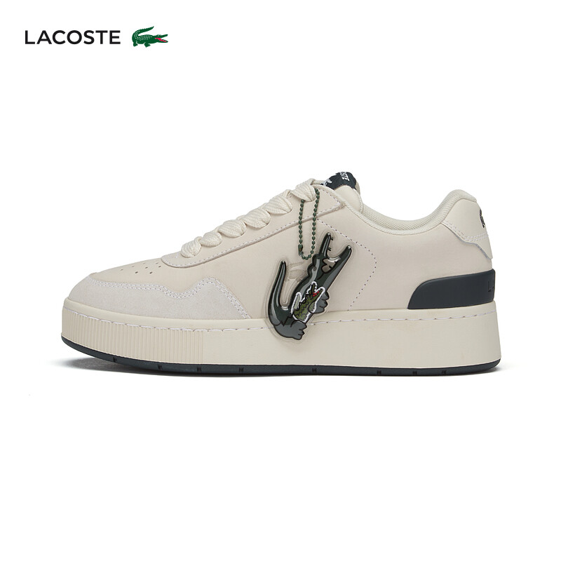 

Кроссовки женские Lacoste кожаные, белый / темно - зеленый