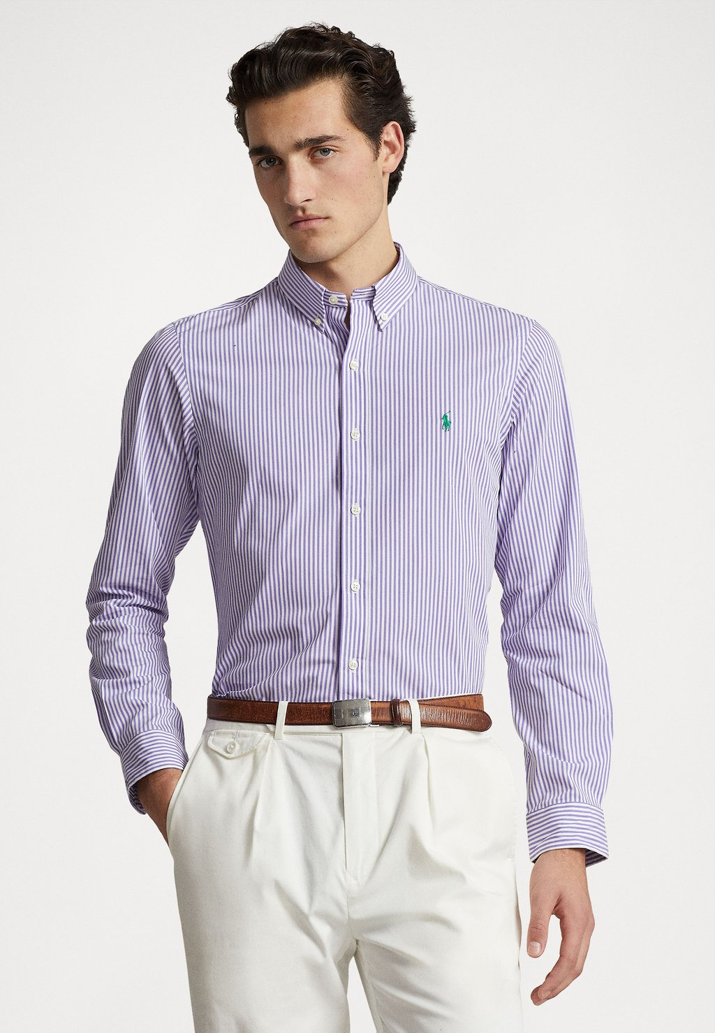 

Рубашка Long Sleeve Sport Polo Ralph Lauren, цвет lavender/white