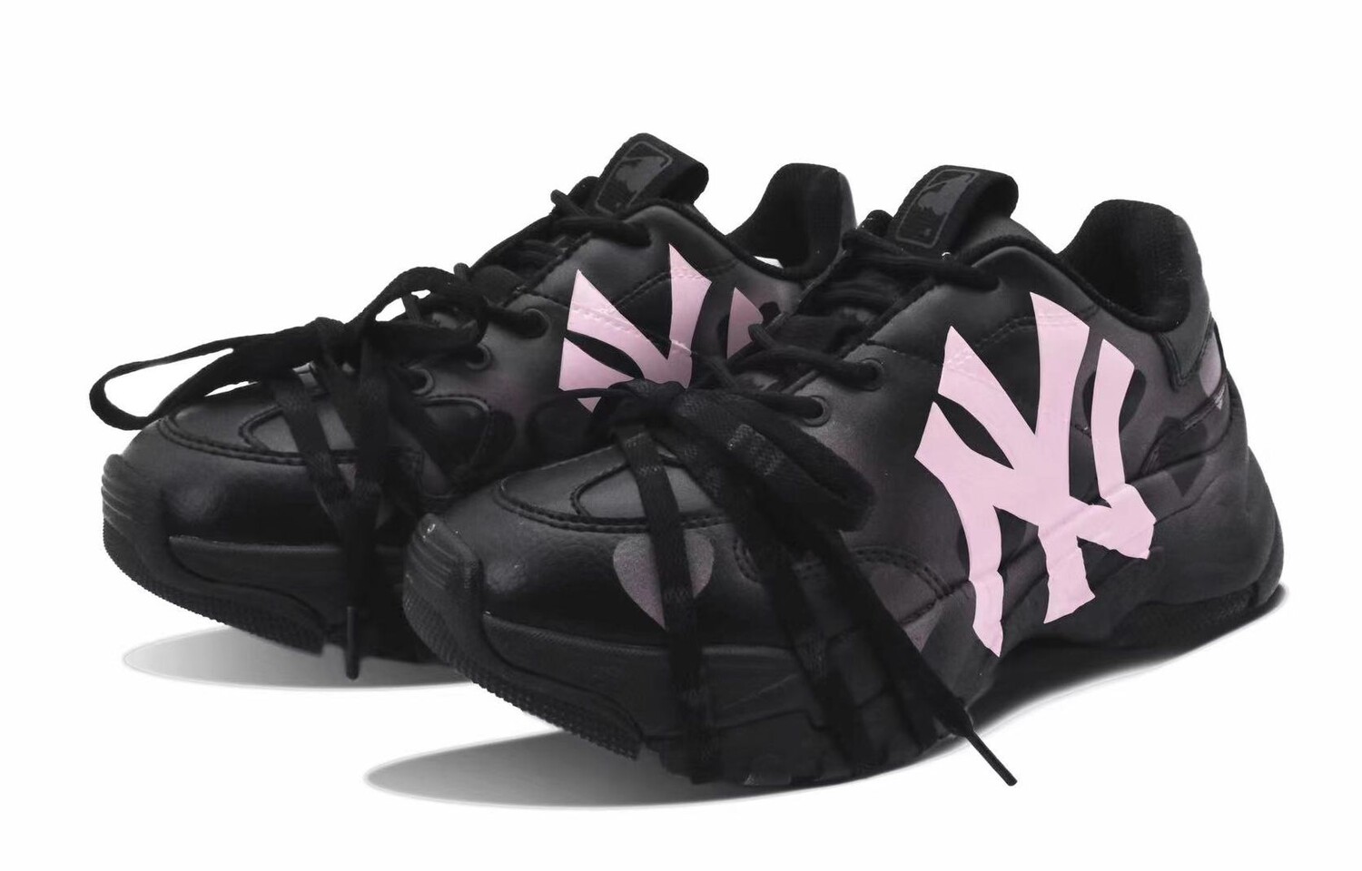 Кроссовки MLB Big Ball Chunky Chunky Sneakers Unisex Low-top Black/pink, черный/розовый — фото 3