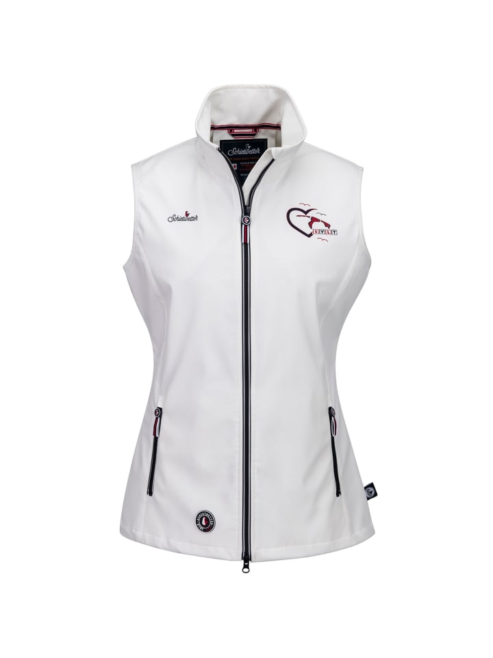 

SCHIETWETTER Мягкий жилет для плохой погоды, для пресной воды, Heike Sy, белый