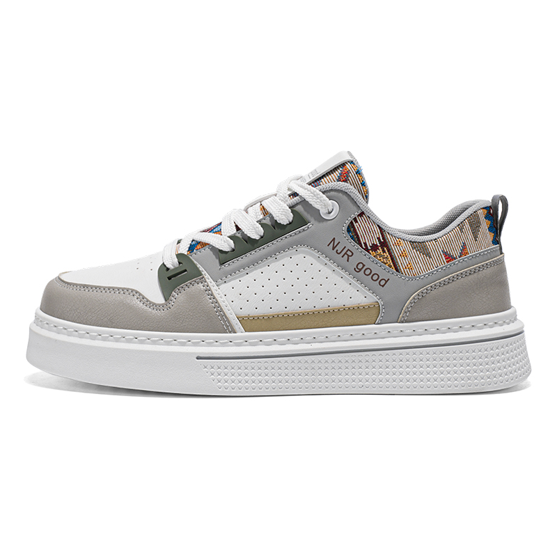 

NANJIREN Мужские скейтерские кроссовки низкие серо-бежевые, цвет Beige Gray