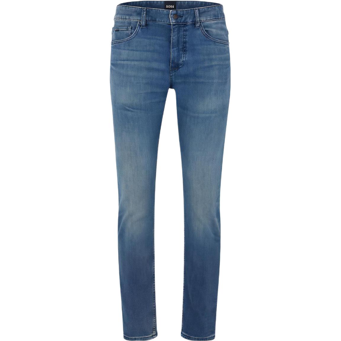 

Прямые облегающие джинсы HUGO BOSS, синие