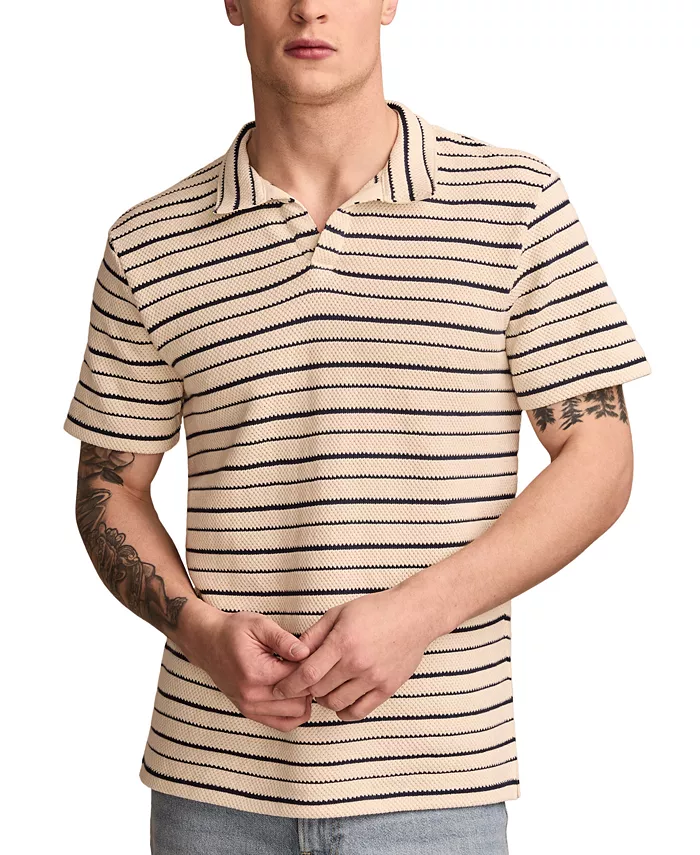 

Мужская полосатая поло с коротким рукавом в рубчик Lucky Brand, мультиколор