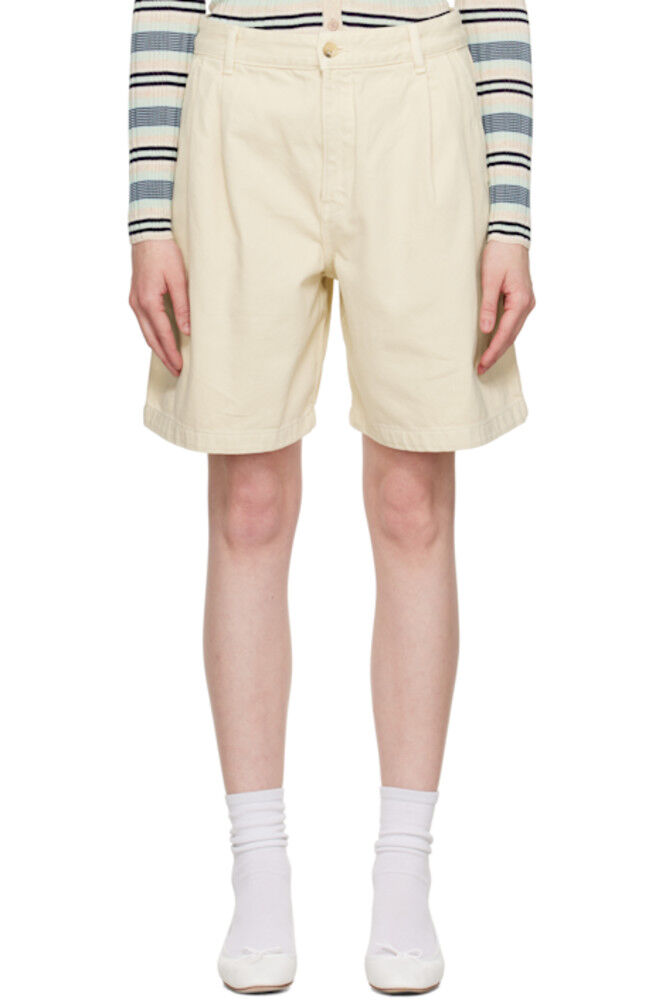 

Off-White повседневные плиссированные джинсовые шорты-бермуды Maison Kitsuné