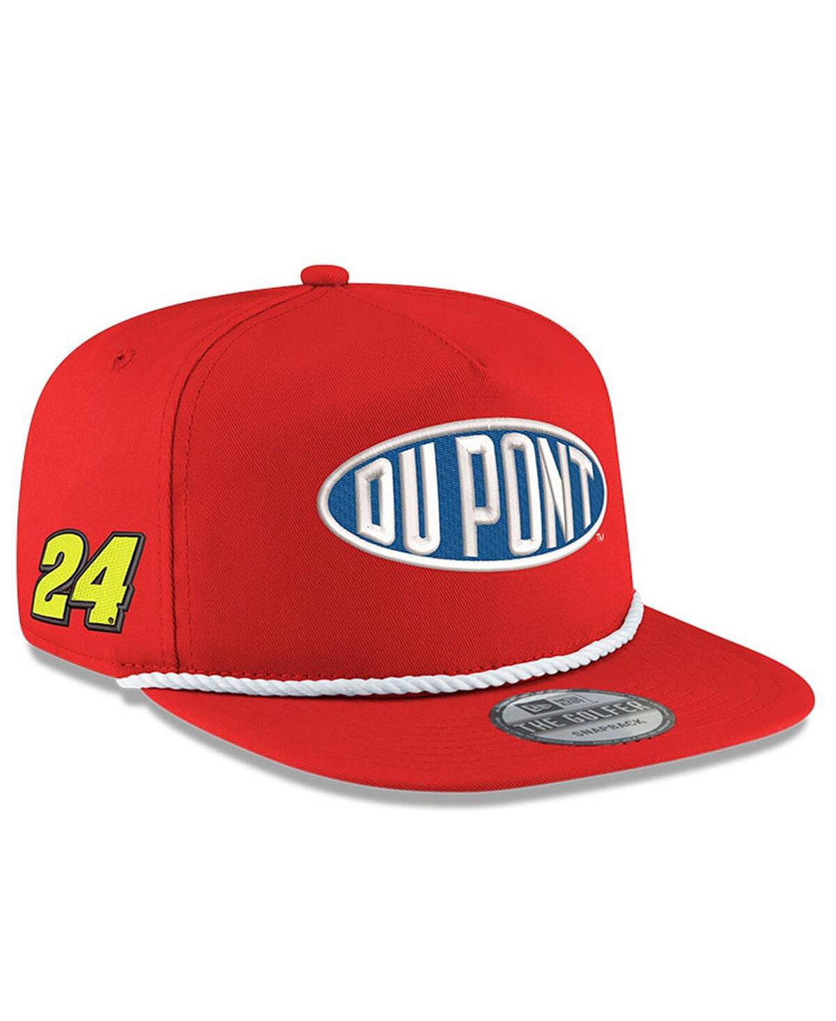 

Мужская алая кепка Jeff Gordon Dupont Golfer Sponsor Snapback New Era