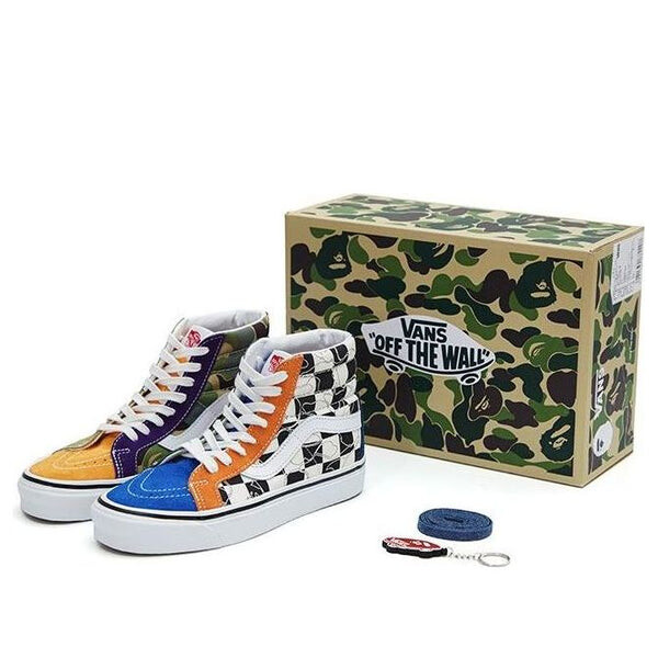 

Кроссовки bape x sk8-hi 36 dx 'multi camo' Vans, черный