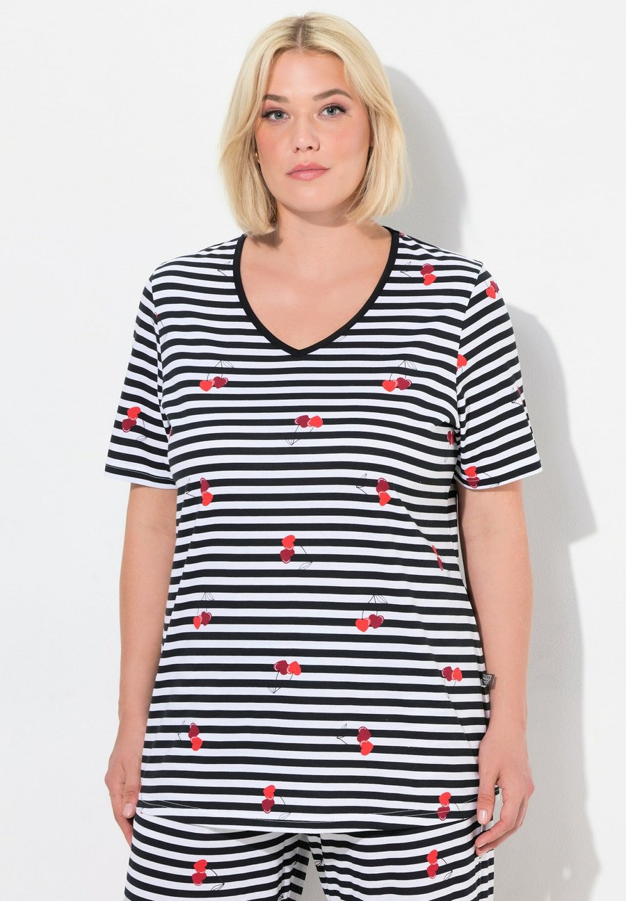 

Пижамный топ Ulla Popken MIX-AND-MATCH SHORT SLEEVE, Snow White/White