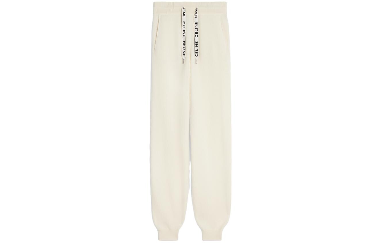 

Трикотажные спортивные штаны женские белые Celine