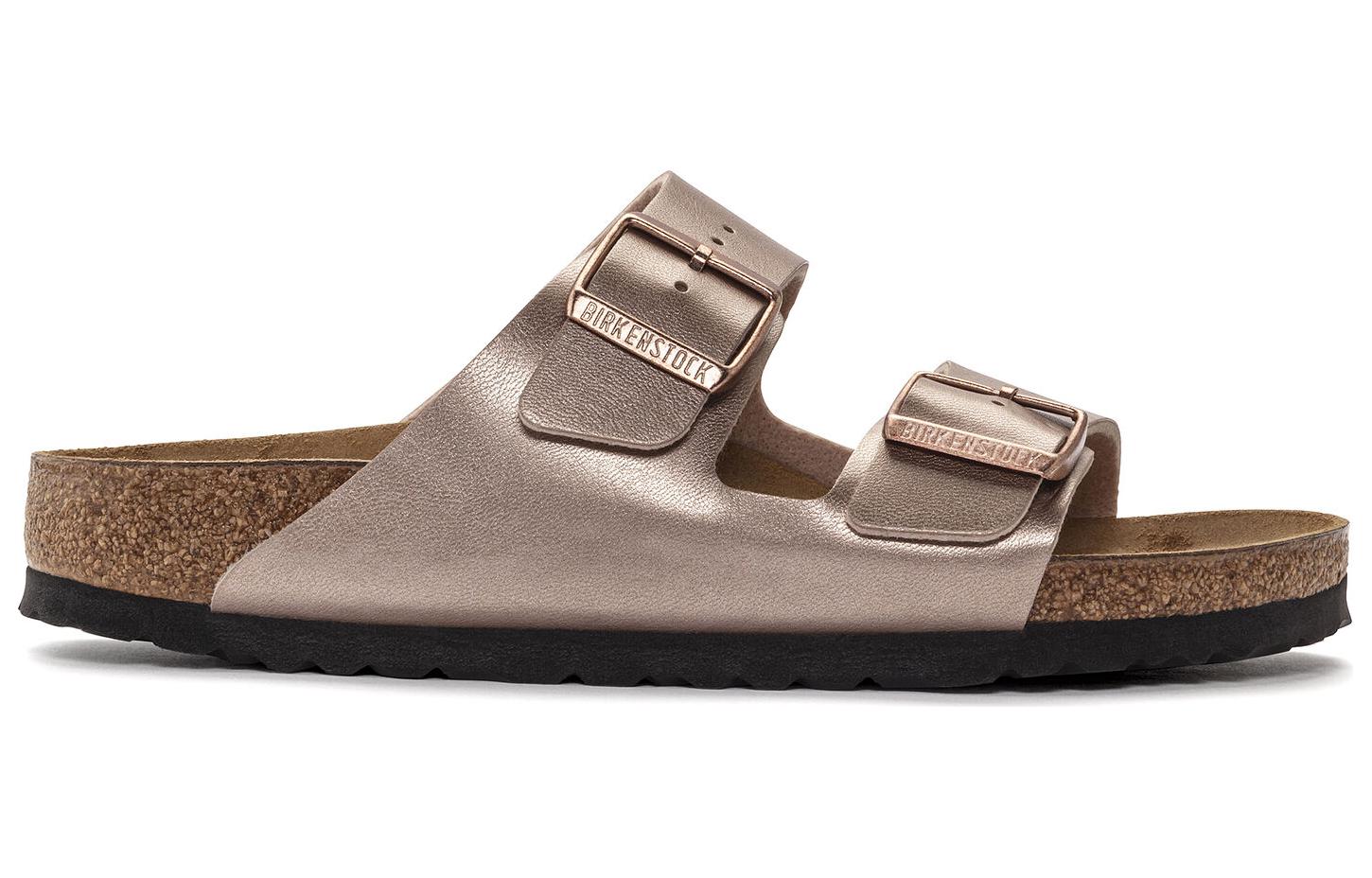 Шлепанцы Birkenstock Arizona Birko-Flor Narrow Fit Sandals 'Copper' — фото 2