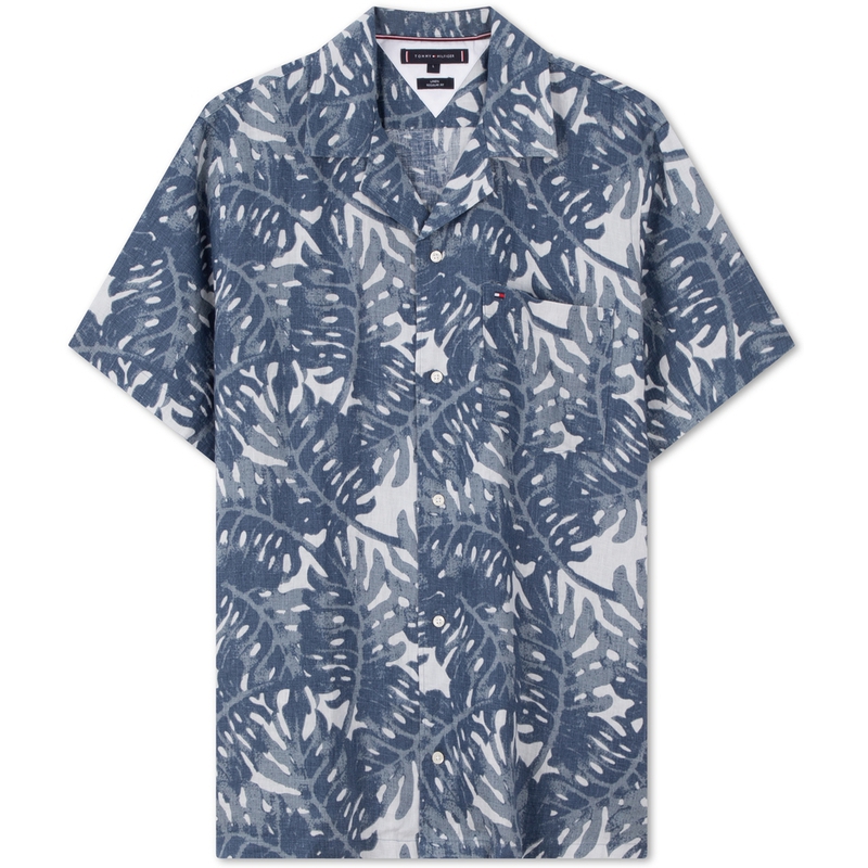 

Tommy Hilfiger Рубашка мужская темно-синяя с белым узором