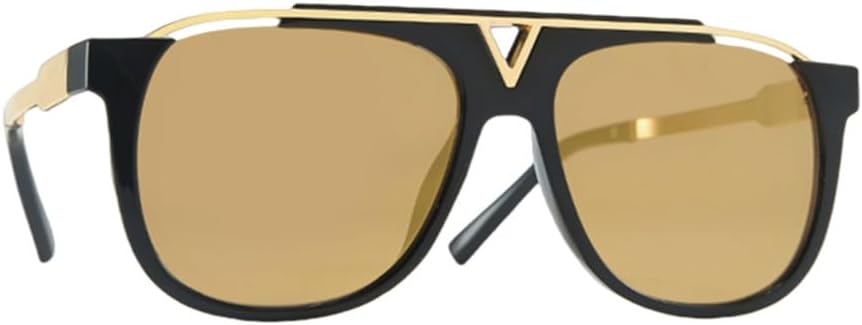 

Большие солнцезащитные очки для женщин и мужчин, винтажные зеркальные линзы с градиентом, металлические солнцезащитные очки для женщин с защитой от УФ-излучения UV400 HDUBFY, 6