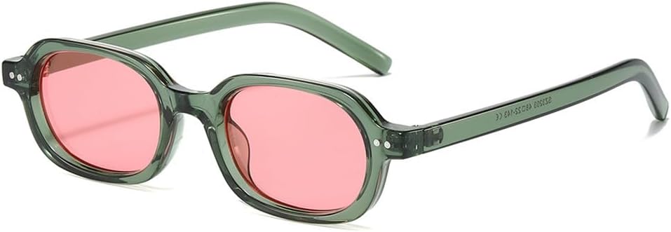 

Солнцезащитные очки UV400 с защитой от УФ-излучения - маленькие овальные заклепки, градиентный цвет "желейный чай", подходят для женщин и мужчин, для бега и занятий спортом на открытом воздухе UYPTK, Green Pink