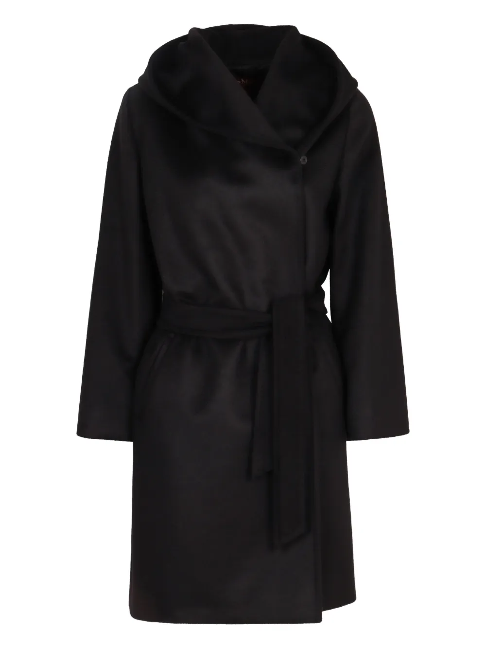 

Пальто Newmang с капюшоном и поясом MAX MARA, черный