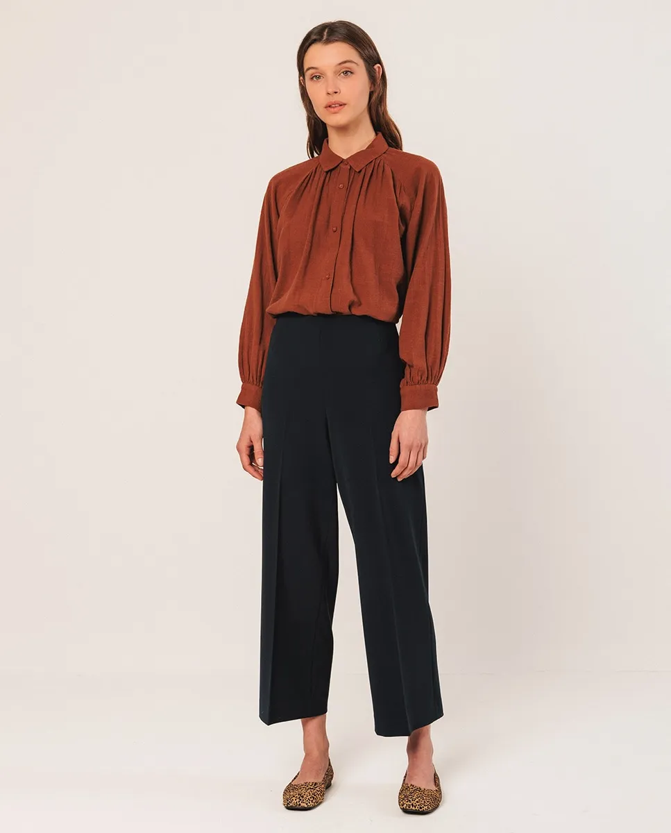 

Женские прямые длинные брюки Indi & Cold, темно-синий