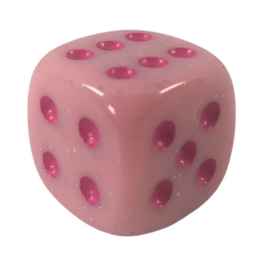 

d6 18 мм непрозрачная волшебная пыль с розовым (12), Game Dice - Opaque (Role 4 Initiative)