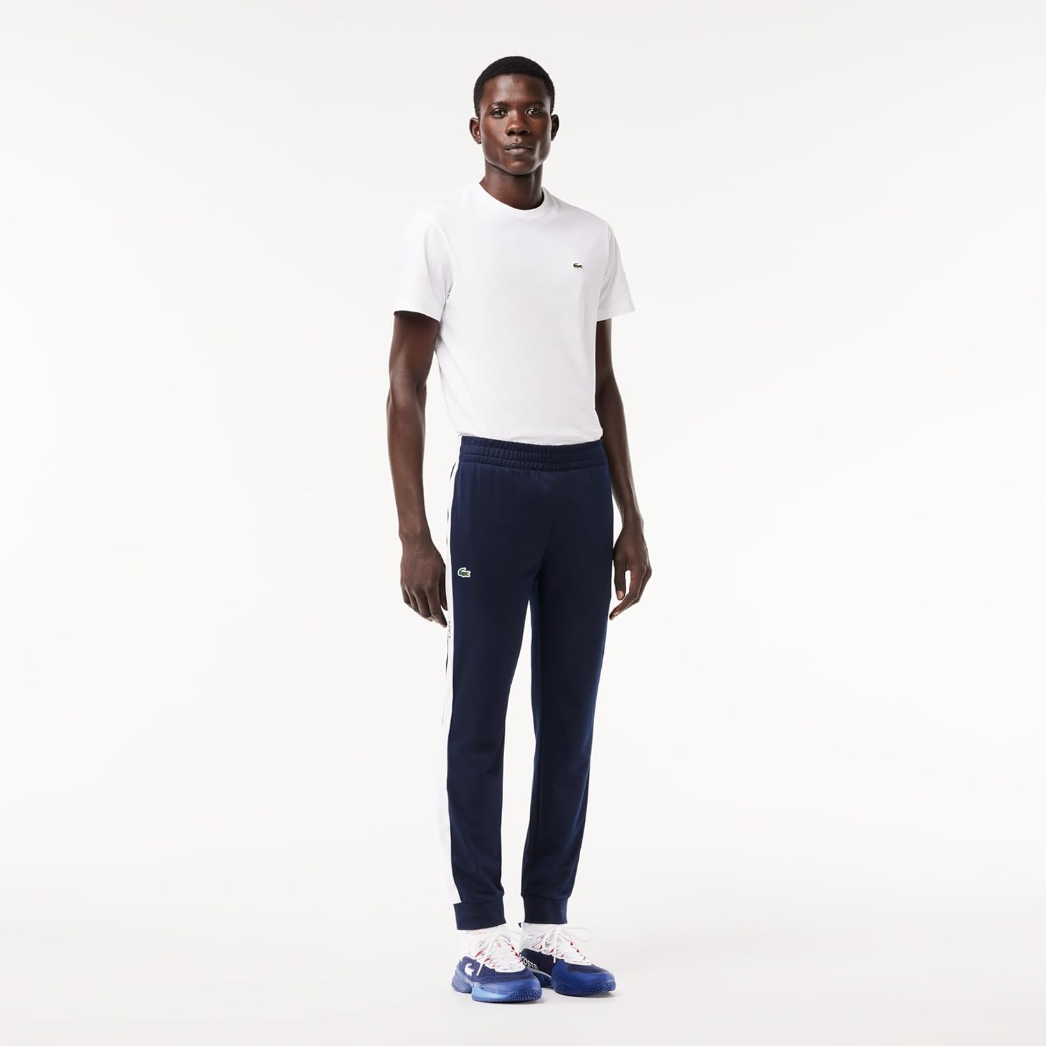 Lacoste мужские спортивные брюки для тенниса, Navy Blue/White — фото 2