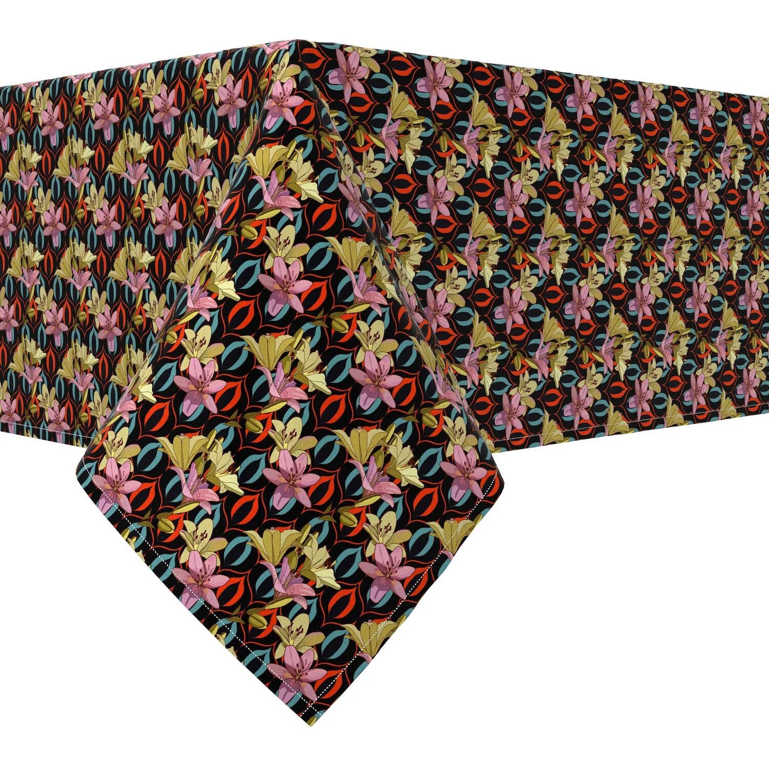 

Прямоугольная скатерть, 100 % хлопок, 60x120 дюймов, цветочный 86