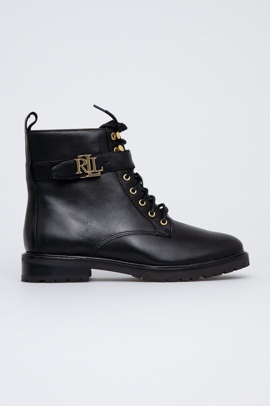 Кожаные ботильоны Elridge Lauren Ralph Lauren, черный