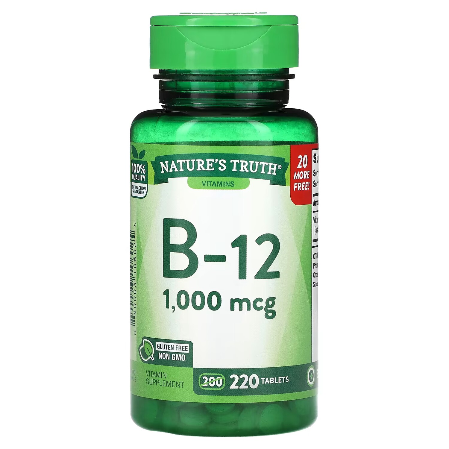 

Биологически активная добавка Nature's Truth B-12, 1000 мкг., 220 таблеток