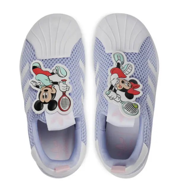 Кроссовки оригинальные superstar 360 x disney Adidas, фиолетовый — фото 2