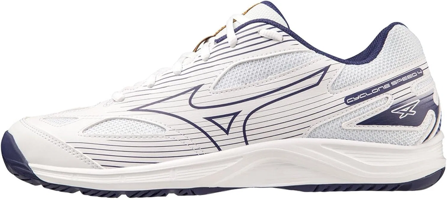 Волейбольные кроссовки Mizuno Cyclone Speed ​​4 унисекс, White Blueribbon Mp Gold