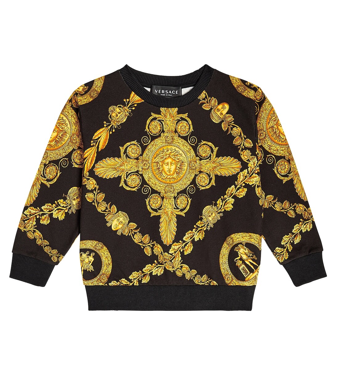 

Толстовка из хлопка барокко Versace, черный