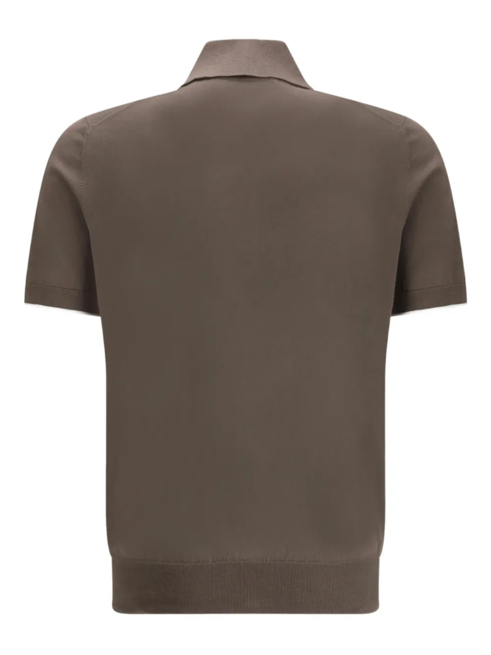 Поло с короткими рукавами Brunello Cucinelli, коричневый — фото 3